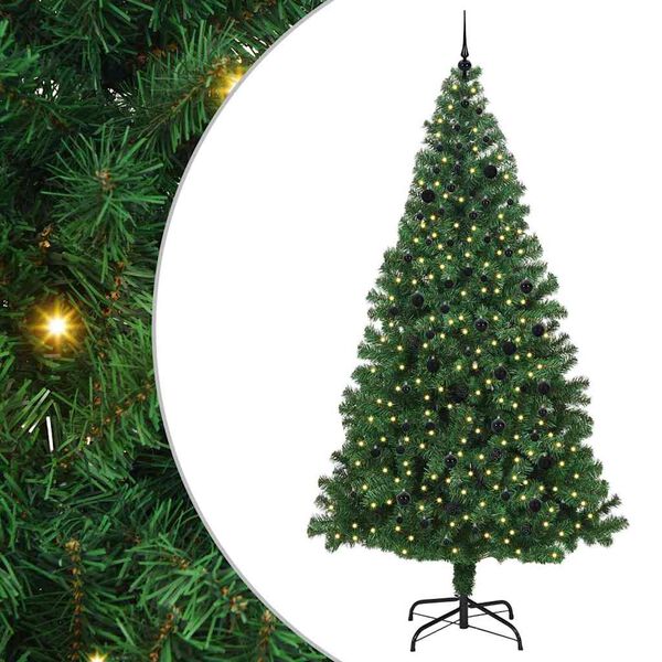 vidaXL Sapin de No&euml;l artificiel Vert 240 cm PVC, Acier et Plastique
