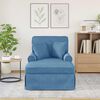 vidaXL Chaise lounge avec jupe avec coussin Bleu 91 x 157 x 91 cm