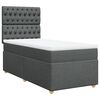 vidaXL Sommier &agrave; lattes de lit avec matelas Gris fonc&eacute; 80x200 cm Tissu