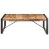 vidaXL Table basse 120x120x40 cm Bois de manguier brut
