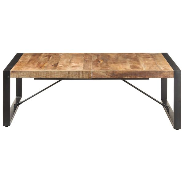 vidaXL Table basse 120x120x40 cm Bois de manguier brut