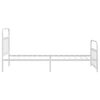 vidaXL Cadre de lit m&eacute;tal sans matelas et pied de lit blanc 107x203 cm