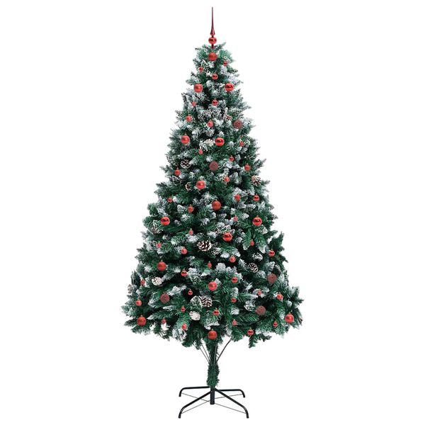 vidaXL Sapin de No&euml;l artificiel Vert 240 cm PVC, Acier et Plastique