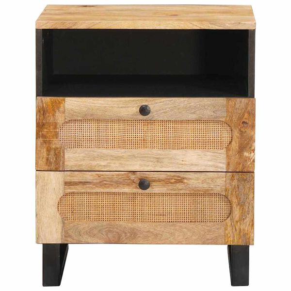 vidaXL Cabinet de chevet Naturel 50 x 33 x 62 cm Bois de mangue massif