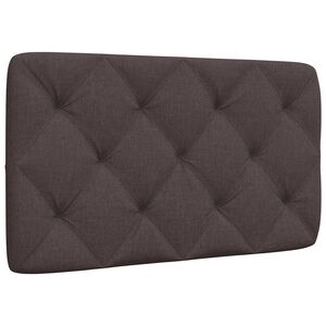 vidaXL Coussin de t&ecirc;te de lit marron fonc&eacute; 80 cm tissu