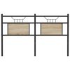 vidaXL T&ecirc;te de lit ch&ecirc;ne sonoma 137 cm bois d'ing&eacute;nierie et acier