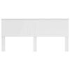 vidaXL T&ecirc;te de lit Blanc Brillant 200 cm Bois d'ing&eacute;nierie