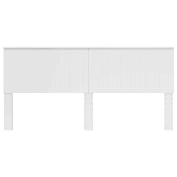 vidaXL T&ecirc;te de lit Blanc Brillant 200 cm Bois d'ing&eacute;nierie