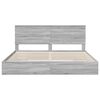 vidaXL Lit de Rangement Gris Sonoma 200 x 200 cm Bois d'ing&eacute;nierie