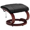 vidaXL Fauteuil de massage avec repose-pied noir similicuir