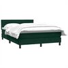 vidaXL Sommier &agrave; lattes de lit et matelas vert fonc&eacute; 160x210cm velours
