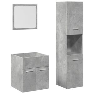 vidaXL Ensemble de meubles de salle de bain 3 pcs gris b&eacute;ton