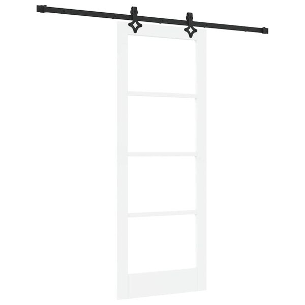 vidaXL Porte coulissante ORKDAL Blanc et Noir 78 x 202 cm