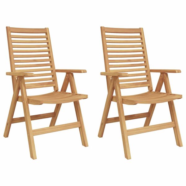 vidaXL Chaises de jardin 2 pcs Marron 52 x 64,5 x 108 cm