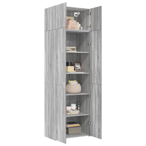 vidaXL Armoire de rangement sonoma gris 70x42,5x225 cm