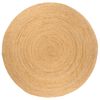 vidaXL Tapis jute tress&eacute; 240 cm Rond