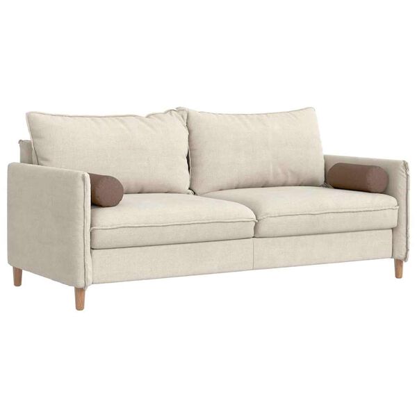 vidaXL Coussins d'accent 2 pcs Marron &Oslash; 15 x 40 cm tissu