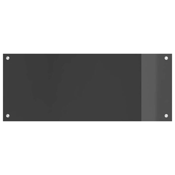 vidaXL Protection de cuisine Gris foncé 100 x 40 x 0,6 cm verre trempé
