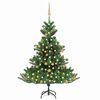 vidaXL Sapin de No&euml;l artificiel Nordmann avec LED et boules Vert 120cm