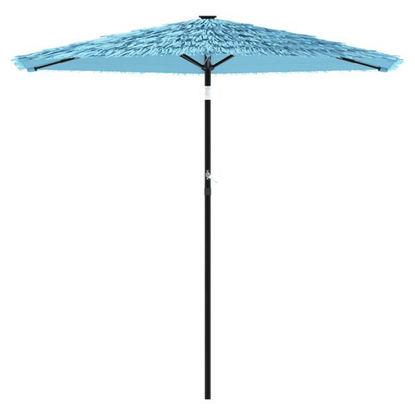 vidaXL Parasol de jardin avec m&acirc;t en acier bleu 268x268x226 cm