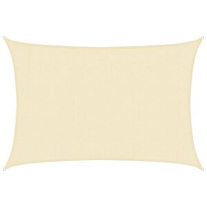 vidaXL Voile d'ombrage 160 g/m&sup2; Cr&egrave;me 3x5 m PEHD