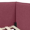 vidaXL Cadre de lit d'angle Bordeaux 80 x 200 cm Velours