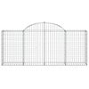 vidaXL Paniers à gabions arqués 50 pcs 200x30x80/100 cm Fer galvanisé