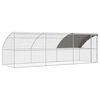 vidaXL Cage &agrave; poules avec 1 porte 3 pi&egrave;ces Argent&eacute; 600x200x200cm