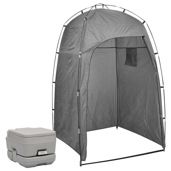 vidaXL Toilette portable de camping avec tente 10+10 L
