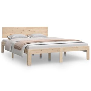 vidaXL Cadre de lit sans matelas bois de pin massif 140x190 cm