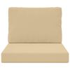 vidaXL Coussin de canap&eacute; d'ext&eacute;rieur 2 pcs Beige Polyester