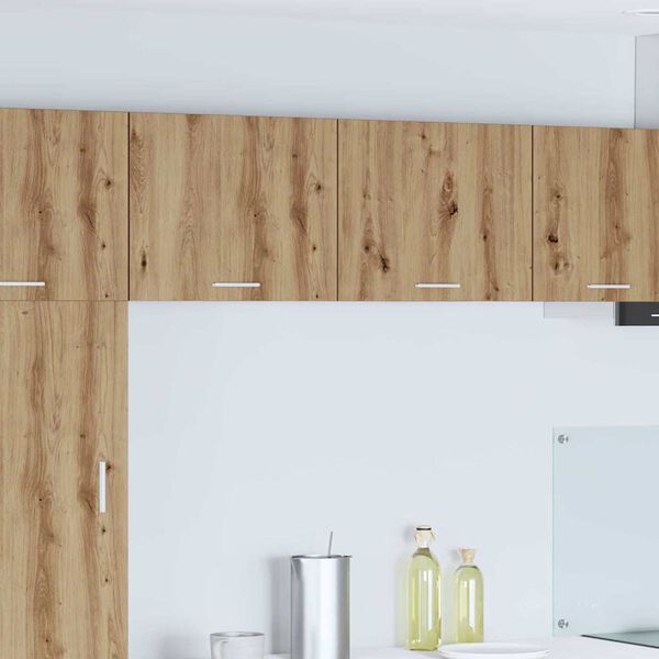 vidaXL Armoire suspendue 2 pcs Ch&ecirc;ne Artisan et Blanc 50 x 31 x 40 cm