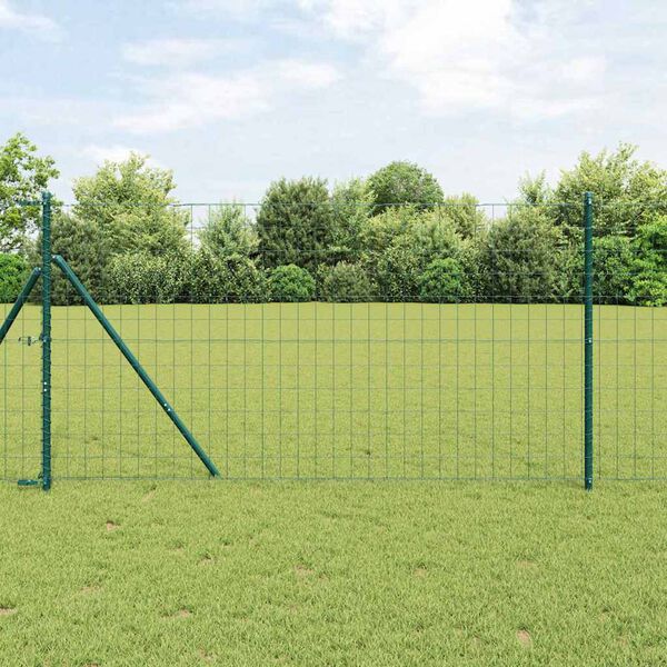 vidaXL Clôture Euro Vert 1 x 10 m Fer revêtu de PVC