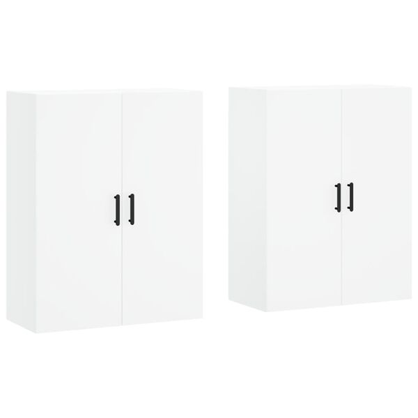 vidaXL Armoires murales 2 pcs blanc 69,5x34x90 cm