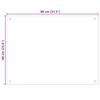 vidaXL Dosseret de cuisine Transparent 80x60 cm Verre trempé