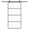 vidaXL Porte coulissante kit de quincaillerie noir 102,5x205 cm