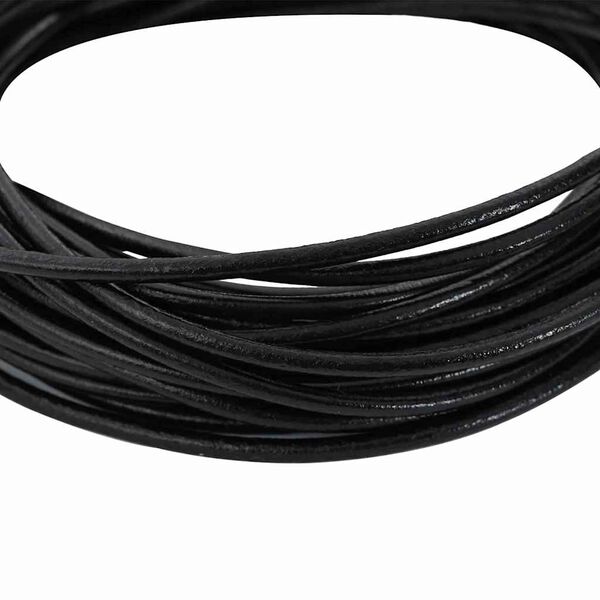 vidaXL Corde en Cuir Noir Ø2,5 mm x 10 m Cuir