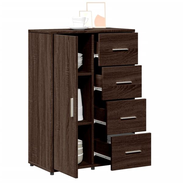 vidaXL Buffet chêne marron 60x31x84 cm bois d'ingénierie