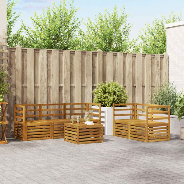 vidaXL Ensembles de canap&eacute;s Bois d'Acacia Massif