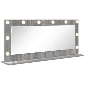 vidaXL Miroir de vanité avec miroir Gris Sonoma 100 x 45 x 18 cm