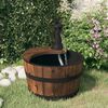 vidaXL Fontaine &agrave; eau avec pompe 28x28x34,5 cm Bois de sapin massif