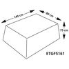 Eurotrail Housse de protection de table de jardin 140x80x75 cm Gris