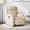 vidaXL Fauteuil inclinable &eacute;lectrique Cr&egrave;me Tissu