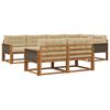 vidaXL Ensemble de canap&eacute;s d'ext&eacute;rieur 7 pcs Naturel et Beige