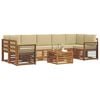 vidaXL Ensemble de canap&eacute;s d'ext&eacute;rieur 8 pcs Naturel et Beige