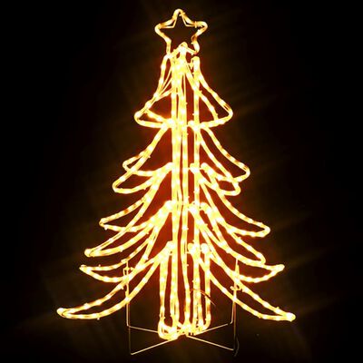 vidaXL Arbres de Noël pliables avec LED 3 pcs Blanc chaud 87x87x93 cm