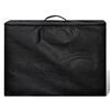 vidaXL Table de massage pliable Noir 4 zones avec cadre en aluminium