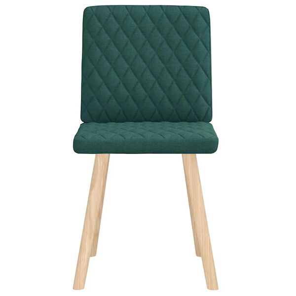 vidaXL Chaises à manger lot de 2 vert foncé tissu