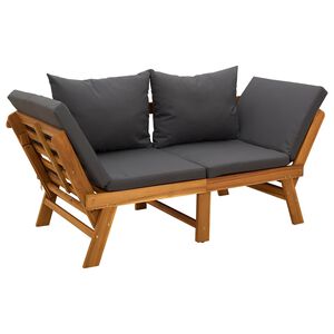 vidaXL Banc de jardin 3 en 1 avec coussins Bois d'Acacia Massif