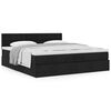 VidaXL Cadre de lit ottoman avec matelas noir 200x200 cm tissu